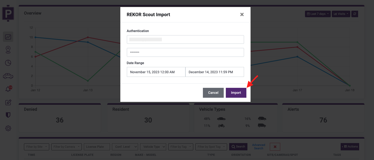 REKOR Scout Import Form