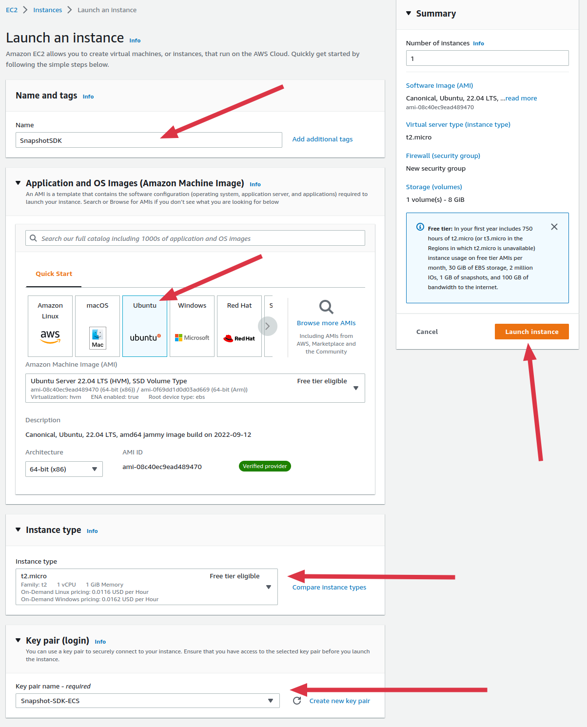 Launch Ubuntu Instance