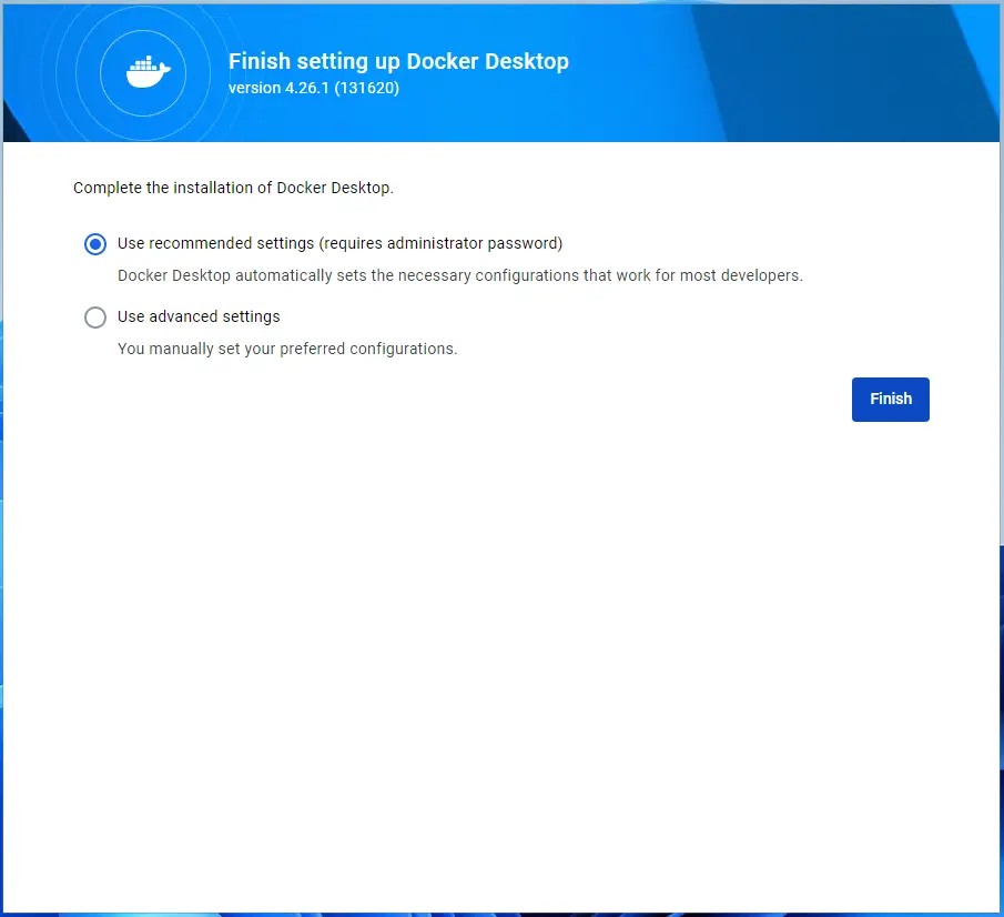 Install Finish