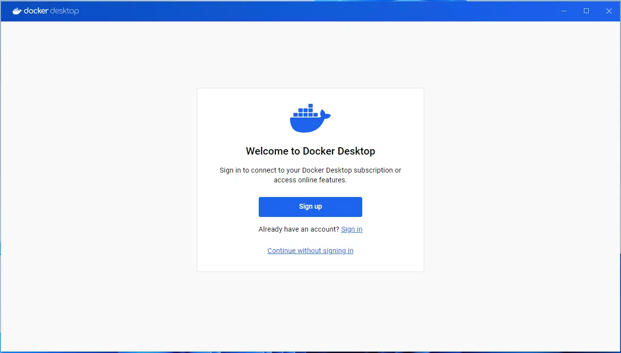 Docker Initial Start