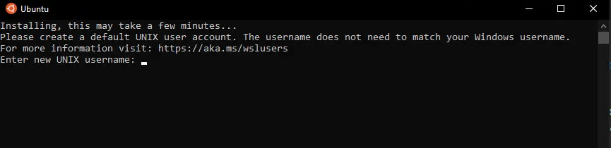 WSL Install Complete